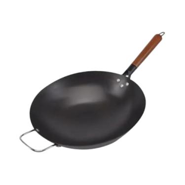 Imagem de DimyFew Wok de Ferro Panela para Omelete Frigideira Antiaderente Cozinha Barracas de Comida, Alça de assistência XXL