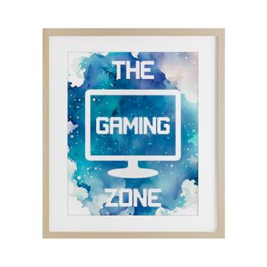 Imagem de Stupell Industries Monitor de zona de jogos Impressão emoldurada de bétula sob vidro, design por Marcus Prime, 21 x 17