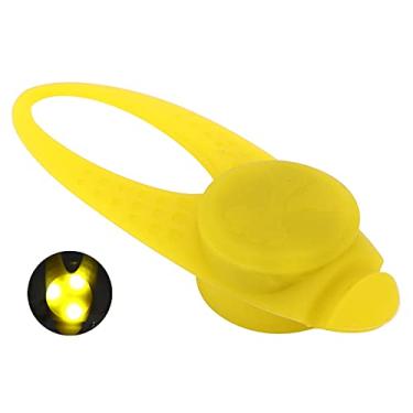 Imagem de Pssopp Dog Collar Light impermeável LED Dog Safety Lights para passeios noturnos Running Pet, camping, bicicleta (amarelo)