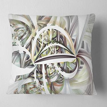 Imagem de Design espiral simétrico flores fractais abstratas sala de estar, sofá, almofada de alta qualidade + capa de almofada impressa em ambos os lados 66 cm x 66 cm