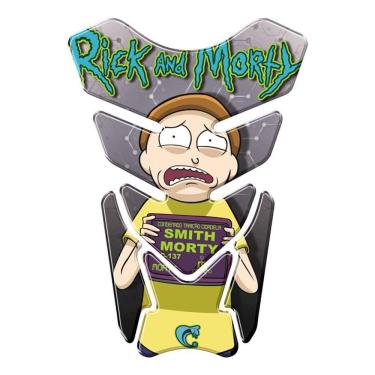 Imagem de Protetor De Tanque Adesivo Moto Rick And Morty Amarelo
