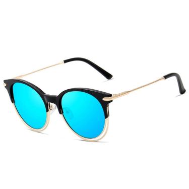 Imagem de Óculos De Sol Feminino Liga + Tr90 Lente Espelho Polarizado Uv400