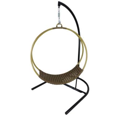 Imagem de Balanço Com Suporte Suspenso Em Alumínio Trama Original Avelã