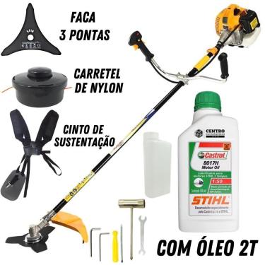 Imagem de Roçadeira Vulcan Vr520h 2t 52cc + óleo Stihl 500ml 2 Tempos