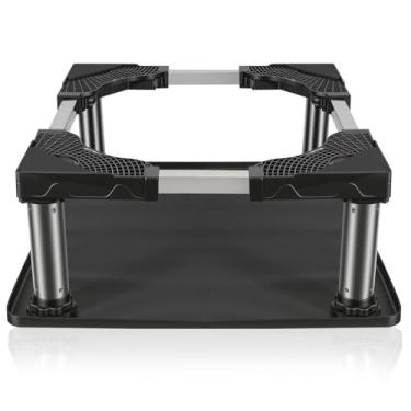 Imagem de AILAHLOE Tapete de silicone para mini geladeira, base ajustável universal com 4 pés fortes, tapete de geladeira, ar-condicionado, bandeja de gotejamento portátil pequena para freezer - 60 cm x 60 cm