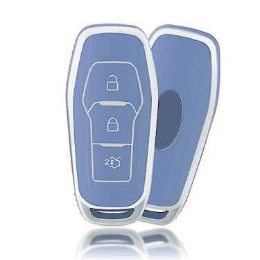 Imagem de Capa de chave de carro para Ford Focus 2 3 MK3 ST RS Custom C-Max S-Max Ecosport Kuga Escape Fiesta Mondeo TPU Shell Fob Acessórios