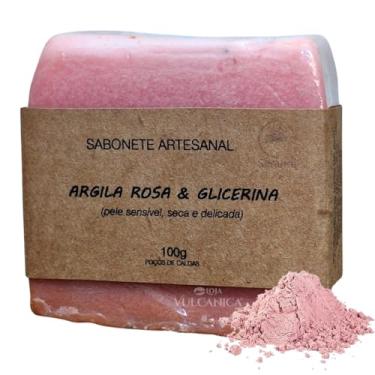 Imagem de Sabonete de Argila Rosa Artesanal 100g – Suave para Pele Delicada e Sensível