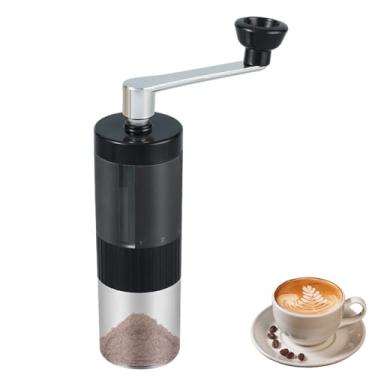 Imagem de Moedor manual de grãos de café,Moedor de café manual - Moedor Manual Portátil Destacável 5 Níveis Ajustável | Acessórios 90ml do moedor de café da manivela com câmara visual do pó Hoghaki