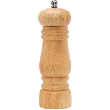 Imagem de Moedor Manual de Pimenta e Sal em Madeira Premium – Mecanismo de Cerâmica com Pino Regulador, Ideal para Sal Grosso, Pimenta do Reino e Temperos Secos, Design Rústico para Cozinha Gourmet