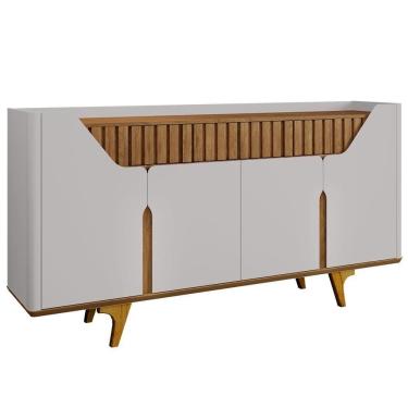 Imagem de Balcão Buffet 4 Portas Danubio 180 Cm Bechara Off White Naturalle