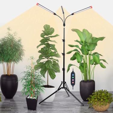 Imagem de Orchbloom Lâmpada de plantio de espectro completo para plantas de interior 27 W com suporte, luz de planta com alto PPFD luzes de cultivo para estufa jardim, flores, legumes, hidroponia, 4 / 8 / 12