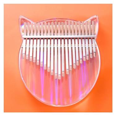 Imagem de Piano portátil de 21 teclas polegar bonito placa transparente instrumento musical kalimba (cor: 01)