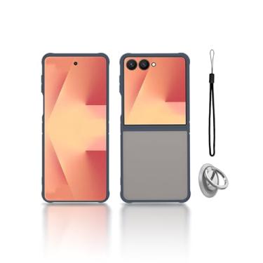 Imagem de KONXISA Capa para Galaxy Z Flip7, capa de telefone com material TPU premium, capa de telefone fosca translúcida com sensação de pele, capa protetora resistente a arranhões e quedas e anti-impressão
