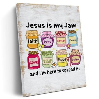 Imagem de Decoração de parede em tela de fé cristã fofa, presentes cristãos espirituais inspiradores para mulheres e homens, impressão emoldurada, pintura de pôster, arte para casa, escritório, casa de fazenda