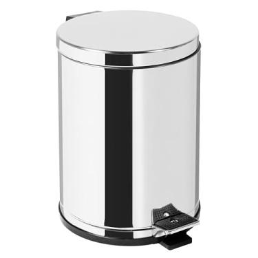 Imagem de Lixeira com Pedal e Recipiente Interno Aço Inox 15 Litros Viel