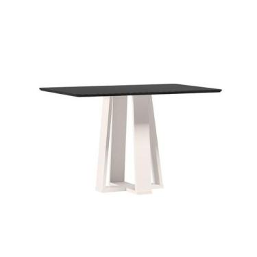 Imagem de Mesa Rubi 1,20X0,80 Off White/Preto - New Ceval