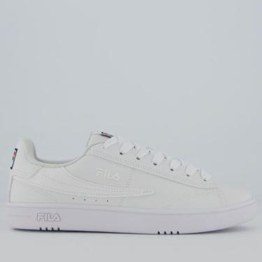 Imagem de Tênis Fila Court 90 Sport Feminino Branco e Marinho, 37