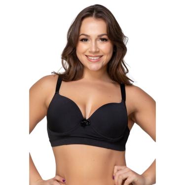 Imagem de SUTIÃ PLUS SIZE DOLCE SEDUTTI REFORÇADO EM MICROFIBRA PRETO O01