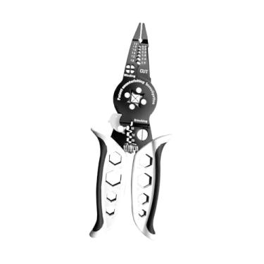 Imagem de Baoblaze Alicate decapador de fios multifuncional, fácil de usar, ergonômico e versátil, ideal para crimpar, raspar, fazer laços e cortar fios.