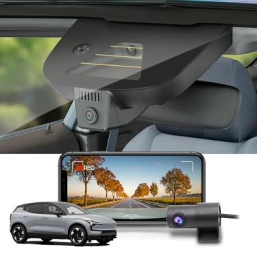 Imagem de Fitcamx Frontal 2K+Traseira 1080P Dash Cam Adequada para Volvo EX30 2025-2026 (HD2-D8800), Integrado OEM Olhar, 2 Canais HD Vídeo, WiFi & APP, Loop Gravação, G-Sensor, Plug & Play, 64GB Cartão