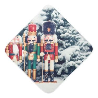 Imagem de Burbuja Toalha de banho de bebê quebra-nozes - Toalha com capuz de musselina macia e absorvente para recém-nascidos, 89 x 89 cm