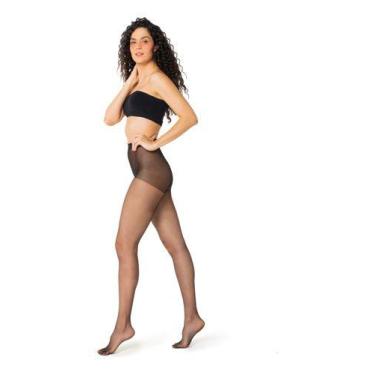 Imagem de Meia Calça Invisível Trifil Fio 7 Denier Efeito Maquiagem, Preto, M