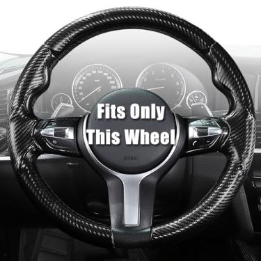 Imagem de Aimato Capa de volante personalizada para BMW (M Sport) X3 2014-2017/X5 2014-2018/3 séries 2012-2019/5 2014-2016/328i 320i 330i 325i 528i 530i 535i 2 420i Série 6 X 2 X4 X6 M2 M4 M5 M6 Sport