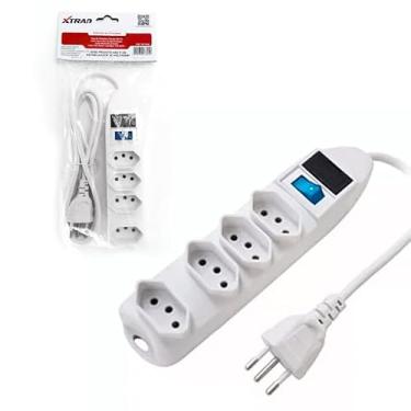 Imagem de Filtro De Linha Universal 4 Tomadas Bivolt - Com Interruptor de Ligar/Desligar e Com Fusível da Proteção