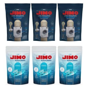 Imagem de Kit 3 Lava Máquinas De Lavar Louça 6x17g + 3 Lava Máquinas De Roupas 6x20g Pastilhas Concentradas Hidrossolúvel Removedor De Resíduos