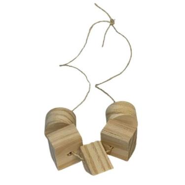 Imagem de Bolacha Natural Para Roedores de Madeira Pinus Hamster, Coelhos, Porco