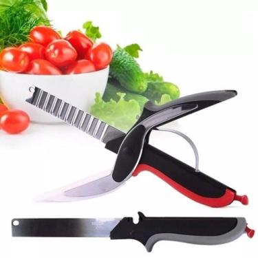 Imagem de Tesoura Tábua De Corte 3 Em 1 Verduras Carne Legumes - TOP TOTAL