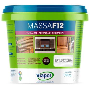 Imagem de Massa Calafetar Correção Madeira Viapol F12 1,65Kg Branca