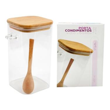 Imagem de POTE DE BOROSSILICATO TAMPA BAMBU 1,4L