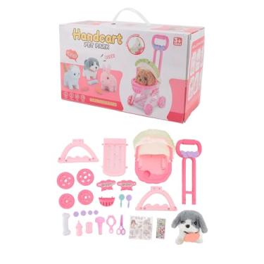 Imagem de Aramox Brinquedo do Carrinho do Animal de Estimação Cão, Brinquedo Educacional Impulso Carrinho Grande Jogo, para Crianças Meninas Meninos Com, Design Material (Husky)