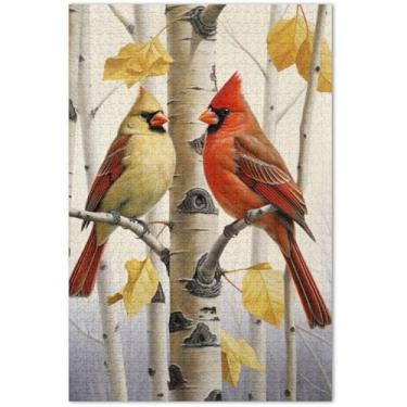 Imagem de Quebra-cabeça de ramo de pássaros fofos, 500 peças, pintura de animal adulto, decoração de paisagem, quebra-cabeças de jogos, presentes tecnológicos, 51 x 35 cm