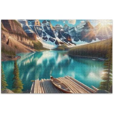 Imagem de Quebra-cabeças para adultos com pintura de paisagem cênica personalizada 500 peças arte de pintura animal quebra-cabeças grandes presentes para amantes de quebra-cabeças, 51 x 35 cm