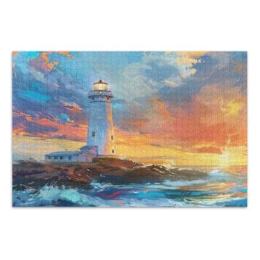 Imagem de Quebra-cabeças difíceis para adultos à beira-mar com letras nas costas 1000 peças