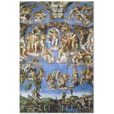 Imagem de Quebra-cabeças para adultos com pintura de juízo final personalizado, 500 peças, pintura de belas artes, quebra-cabeças de paisagem, engraçados, 51 x 35 cm