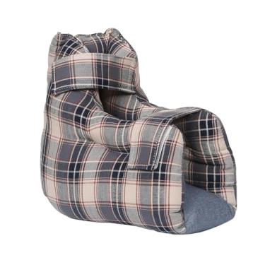 Imagem de Ehucon Protetores De Calcanhar Para Alívio De Úlceras De Pressão - Almofada Para Pés Para Escaras Com 2 Tiras Para Terapia De Cura De Dor E Lesão No Calcanhar (Xadrez Marrom E Índigo, Pacote Com 1)