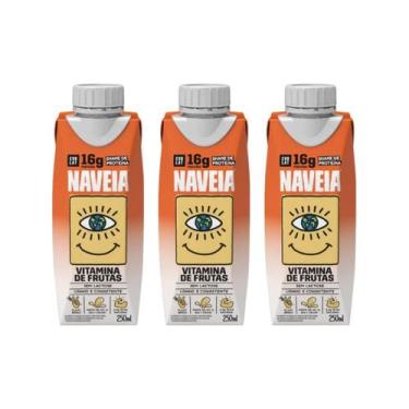 Imagem de Kit 3 Shake Naveia 16g Proteina Vitamina de Frutas Plant Based 250ml E