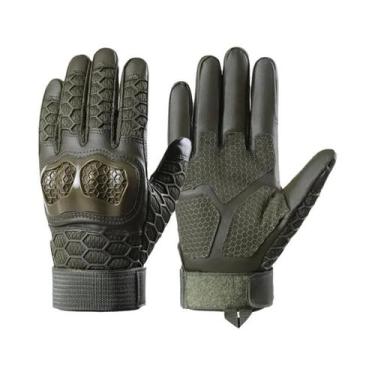 Imagem de Luvas Táticas Militares De Dedo Inteiro Para Motocicleta Com Proteção 