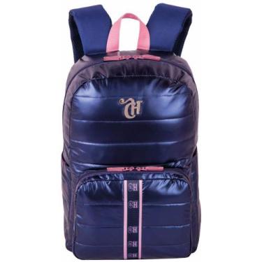 Imagem de Mochila Capricho Puffer G 42CM Az.meta - Sestini