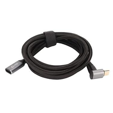 Imagem de Estink USB C 3.2 Cabo Masculino para Fêmea 10 Gbps PD100W Carregamento Rápido 4K a 60Hz Com Design de ângulo Reto Em Forma de L para Telefone de Laptop (200 cm)