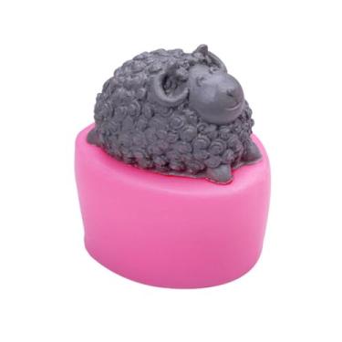 Imagem de Molde de silicone 3D de ovelha para sabonete, chocolate, doces e fondant artesanal, variante de artesanato