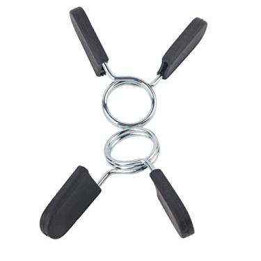 Imagem de Luqeeg 25mm Barra Haltere Bloqueio Braçadeira Primavera Colar Clipe Resistente para Ginásio Treinamento de Fitness Alças de Borracha 2 Peças para Levantamento de Peso Musculação