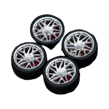 Imagem de Rodas De Resina Em Escala 1:64 Com Pneus De Borracha Para Hot Wheels M