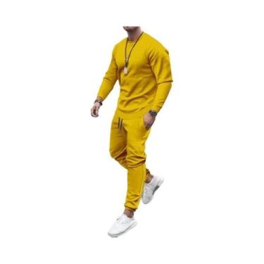 Imagem de Conjunto De Moletom Masculino Quente 2025 Duas Peças Camiseta De Corri