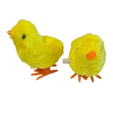 Imagem de Kit 5 Pintinhos a corda amarelo brinquedo pequeno - 000027546E, Amarel