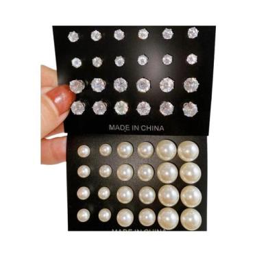 Imagem de Conjunto De Brincos De Pérola Coloridos Para Mulheres, Joias De Moda M