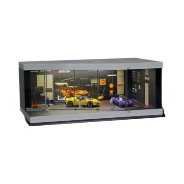 Imagem de Modelo De Estacionamento Miniatura LED 1/64 Para Exibição De Carros Di